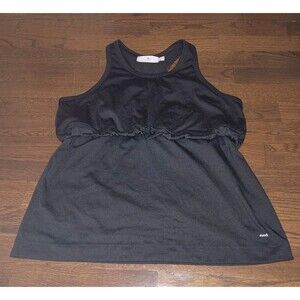 Adidas Stella McCartney Tank Top Womens Medium Cinch Chest Layered Black DryDye
